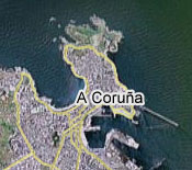 Mapa de La Coruña